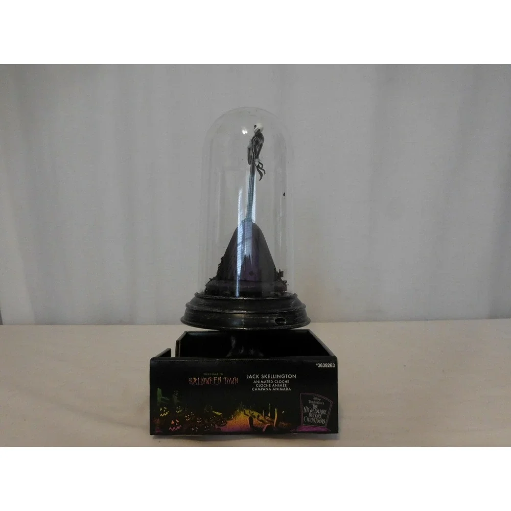 Disney Nightmare Before Christmas Jack Skellington Musical Cloche Globe Rare